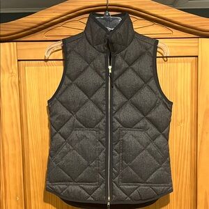 J Crew Charcoal Quilted Vest